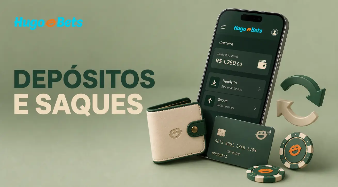 Depósitos e Saques no Hugo Bet Casino